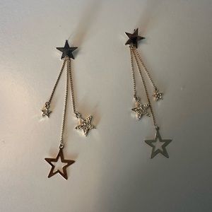 Forever 21 Gold Dangly Star Earrings